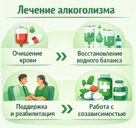 лечение алкоголизма в Светогорске этапы